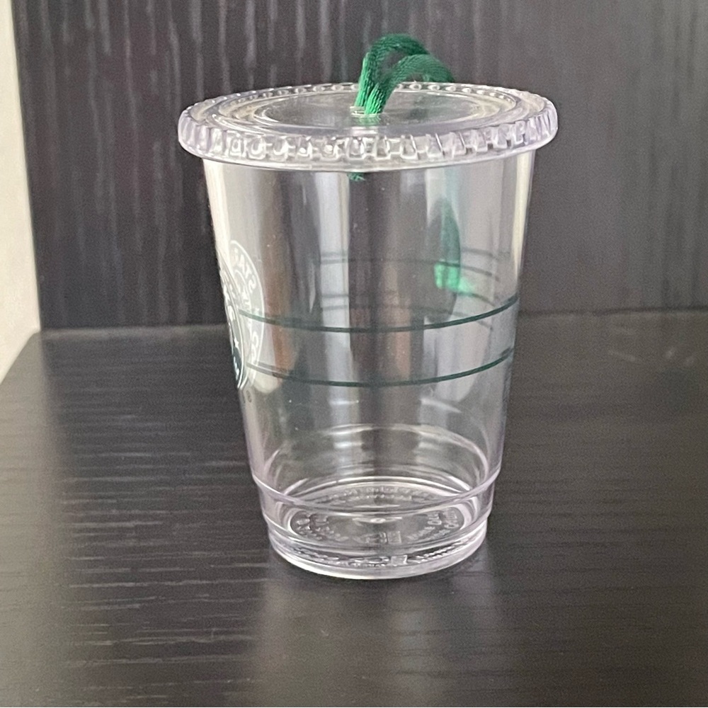 LAST CHANCE Starbucks Holiday 2008 Iced Drink Cup Clear Ornament Vintage Collect - Picture 2 of 8